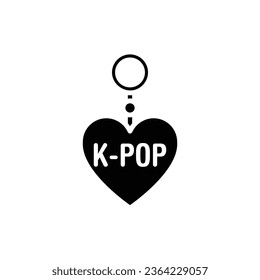 K-Pop Keychain Filled Icon Vector Illustration