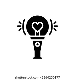 K-Pop Light Stick Filled Icon Vector Illustration