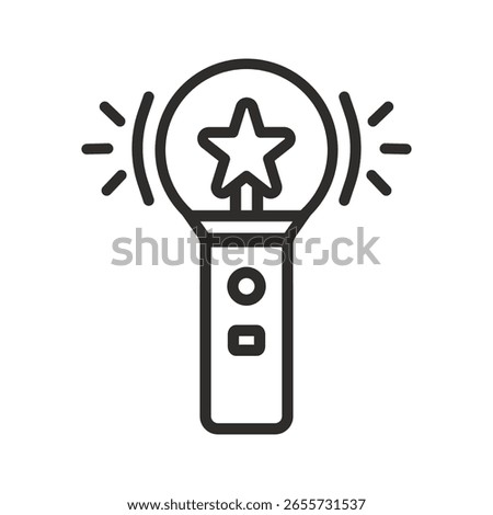 k-pop lightstick icon, support signs, flat vector illustration on white background