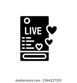 K-Pop Live Filled Icon Vector Illustration