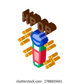 Kpop Microphone Icon Vector. Isometric Kpop Microphone sign. color isolated symbol illustration