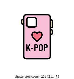 K-Pop Phone Case Icon Vector Illustration