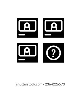 K-Pop Photo Card Filled Icon Vector Illustration