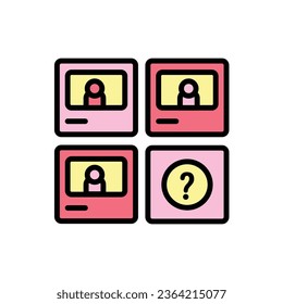 K-Pop Photo Card Icon Vector Illustration