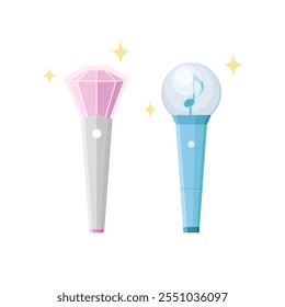 K-pop rosa e azul lightstick