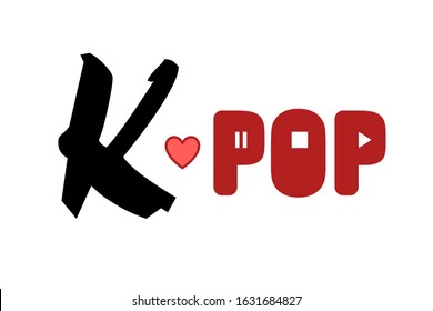 k-pop south korean popular music icon. asian idol singer. army fan group. Isolated vector illustration on white. 