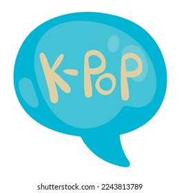 kpop speech bubble icon isolated
