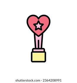 K-Pop Trophy Icon Vector Illustration