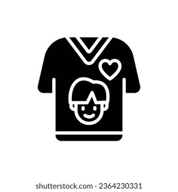 K-Pop T-Shirt Filled Icon Vector Illustration