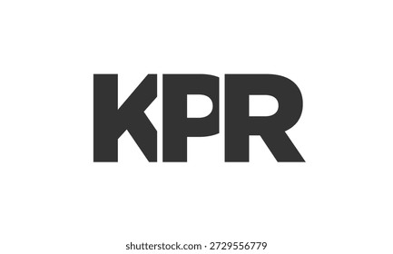Plantilla de diseño de logotipo KPR con texto en negrita fuerte y moderno. Logotipo de Vector inicial basado con tipografía simple y mínima. Identidad de empresa de moda ideal para la presencia de la marca de negocios.
