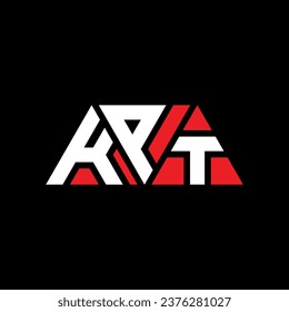 KPT triangle letter logo design with triangle shape. KPT triangle logo design monogram. KPT triangle vector logo template with red color. KPT triangular logo Simple, Elegant, and Luxurious design.