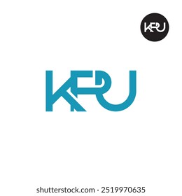 Diseño de monograma de letra de logotipo KPU