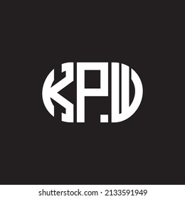 KPW letter logo design on black background. KPW creative initials letter logo concept. KPW letter design.
