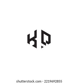 Concepto abstracto de KQ en un diseño profesional de alta calidad que se imprimirá en cualquier medio impreso