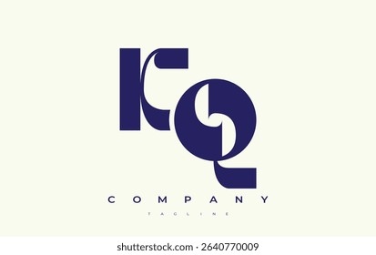 KQ Abstract Geometric Logo Design. Modern and elegant logo design with simplistic typography elements, showcasing branding excellence.