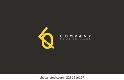KQ Alphabet letters Initials Monogram logo QK, K and Q