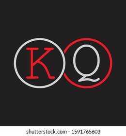 KQ Initial letter linked circle capital monogram logo modern template