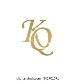 KQ initial monogram logo