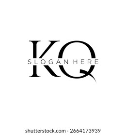 Logotipo inicial do monograma KQ com design de estilo empresarial