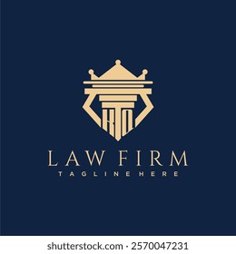 KQ initial monogram logo for lawfirm vector design