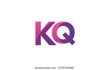 KQ Letter Gradient Monogram Logo for Modern Business Branding