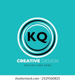 KQ letra logotipo criativo design. KQ design exclusivo. Ilustração vetorial