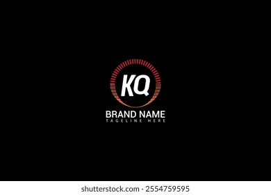 KQ Letter Logo Design. Initial letters KQ logo icon. Abstract letter KQ K Q minimal logo design template. K Q Letter Design Vector with black Colors. KQ logo,