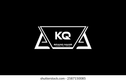 KQ Letter Logo Design. Initial letters KQ logo icon. Abstract letter KQ K Q minimal logo design template. K Q Letter Design Vector with black Colors. KQ logo,