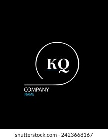 KQ Letter Logo Design. Unique Attractive Creative Modern Initial KQ Initial Based Letter Icon Logo