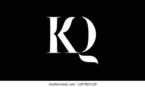 KQ logo design template vector illustration 