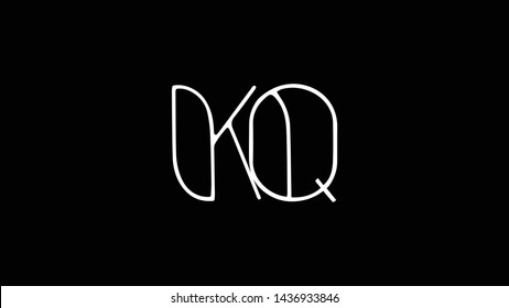 KQ logo design template vector illustration