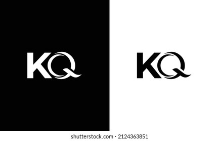 KQ logo design template vector illustration