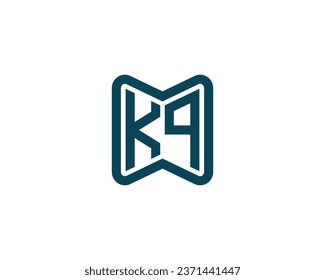 KQ logo design vector template