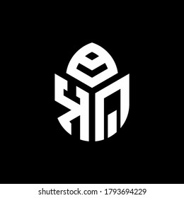 KQ monogram logo with a cypress shape luxury style design template