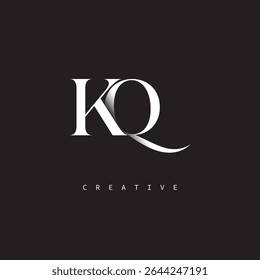 KQ Monogram Logo Minimal Elegant Letter mark for Luxury, Fashion   Creative Brands	
