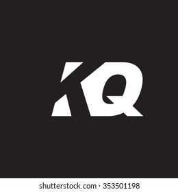 KQ negative space letter logo black background