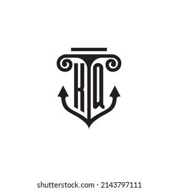 KQ-Säule und Ankerkombinationskonzept-Logo auf höchstem Niveau