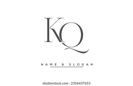 KQ,  QK,  K,  Q  Abstract  Letters  Logo  Monogram