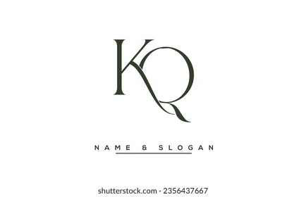 KQ,  QK,  K,  Q  Abstract  Letters  Logo  Monogram