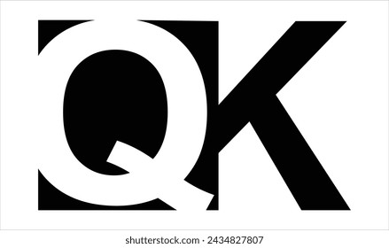 KQ, QK, K, Q Abstract Letters Logo Monogram
