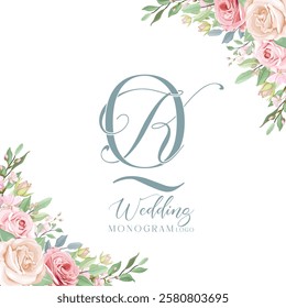 KQ QK wedding initial monogram logo