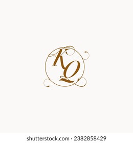KQ uniquely wedding logo symbol of your marriage and you can use it on your wedding stationary