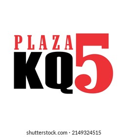KQ5 PLAZA Textvektorgrafik, perfekt für komfortable Logos.