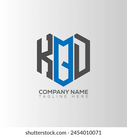 Abstraktes KQD-Logo-Design. KQD einzigartiges Design. KQD.
