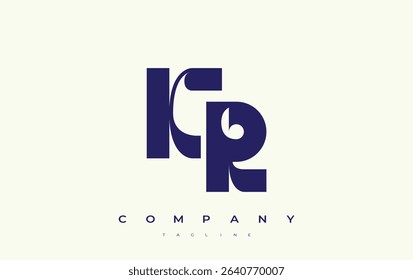 KR Abstract Geometric Logo Design. Modern and elegant logo design with simplistic typography elements, showcasing branding excellence.