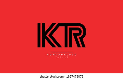 KR abstract initials monogram letter text alphabet logo design