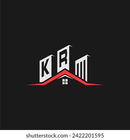 KR Initial Construction Real Estate Home Logo Design Vector
