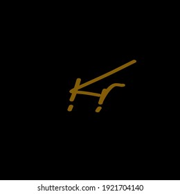 Kr initial handwriting 
Kr handwritten logo for identity