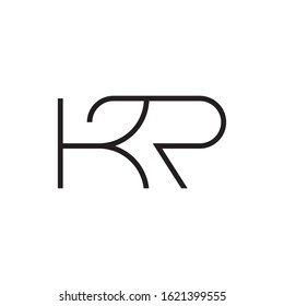 KR initial letter logo template vector icon design