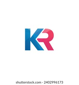 kr initials letters monogram logo